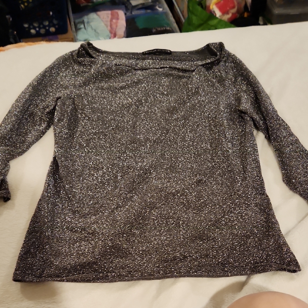 Women's Sparkly Gray Top